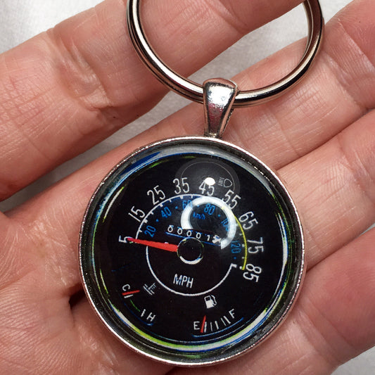 Vintage Jeep 5-85 MPH Speedometer 1980-1986 1.2" Keychain