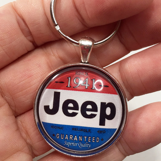 Vintage Jeep 4x4 Sign Est. 1941 Guaranteed Superior Quality 1.2" Keychain