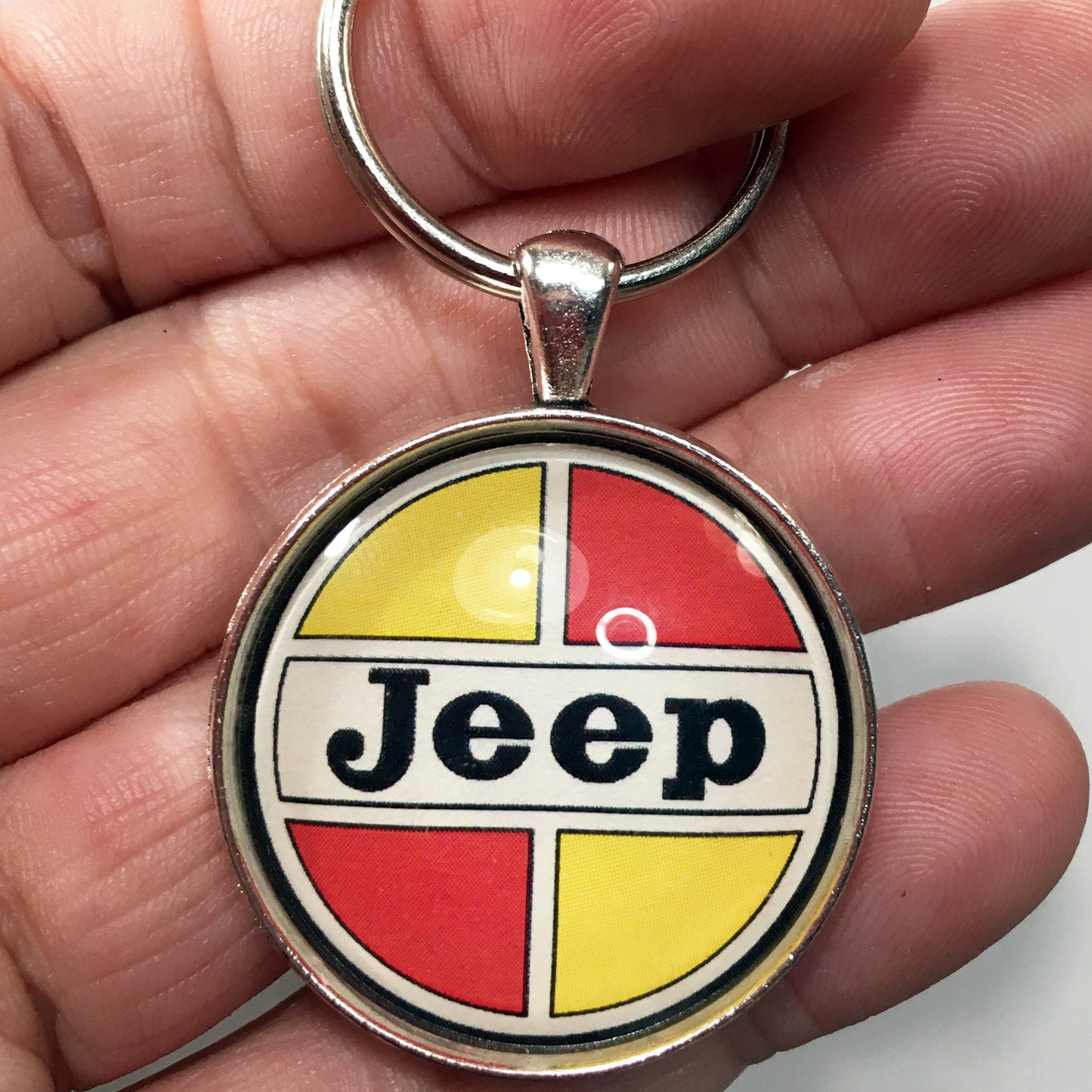 Vintage Kaiser Jeep Emblem Logo Badge 1953-1963 1.2" Keychain