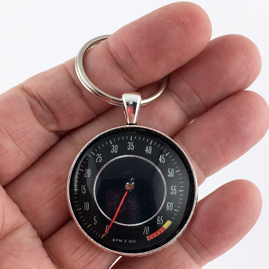 Vintage Chevrolet Corvette C1 7K Tachometer 1.2" Keychain