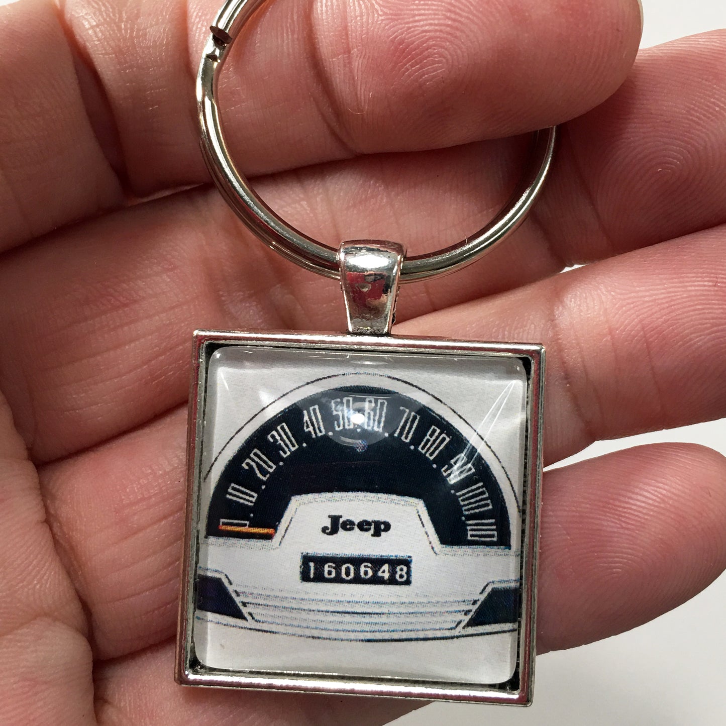 Vintage Jeep Commando 110 MPH Speedometer 1966-1972 1" x 1" Keychain