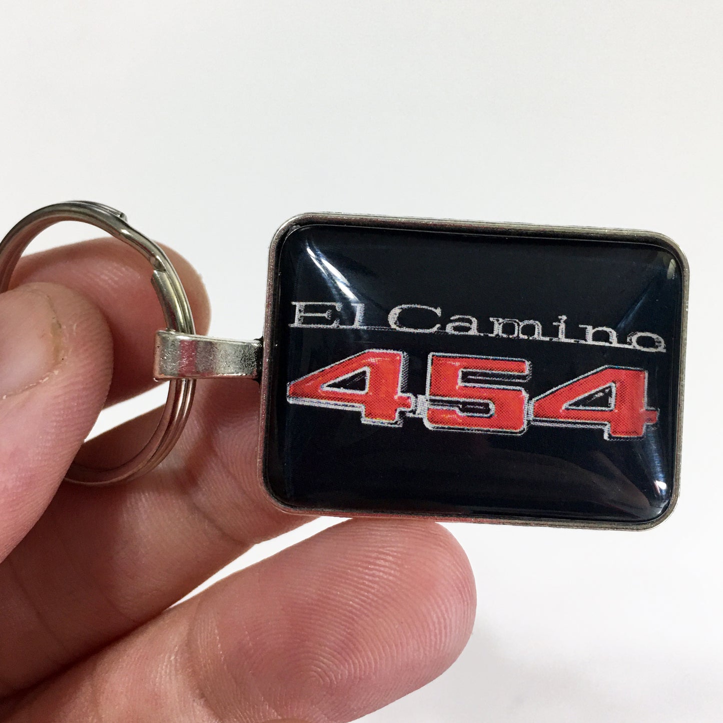 Vintage Chevrolet El Camino 454 Emblem Badge Logo 1" x 1.25" Keychain