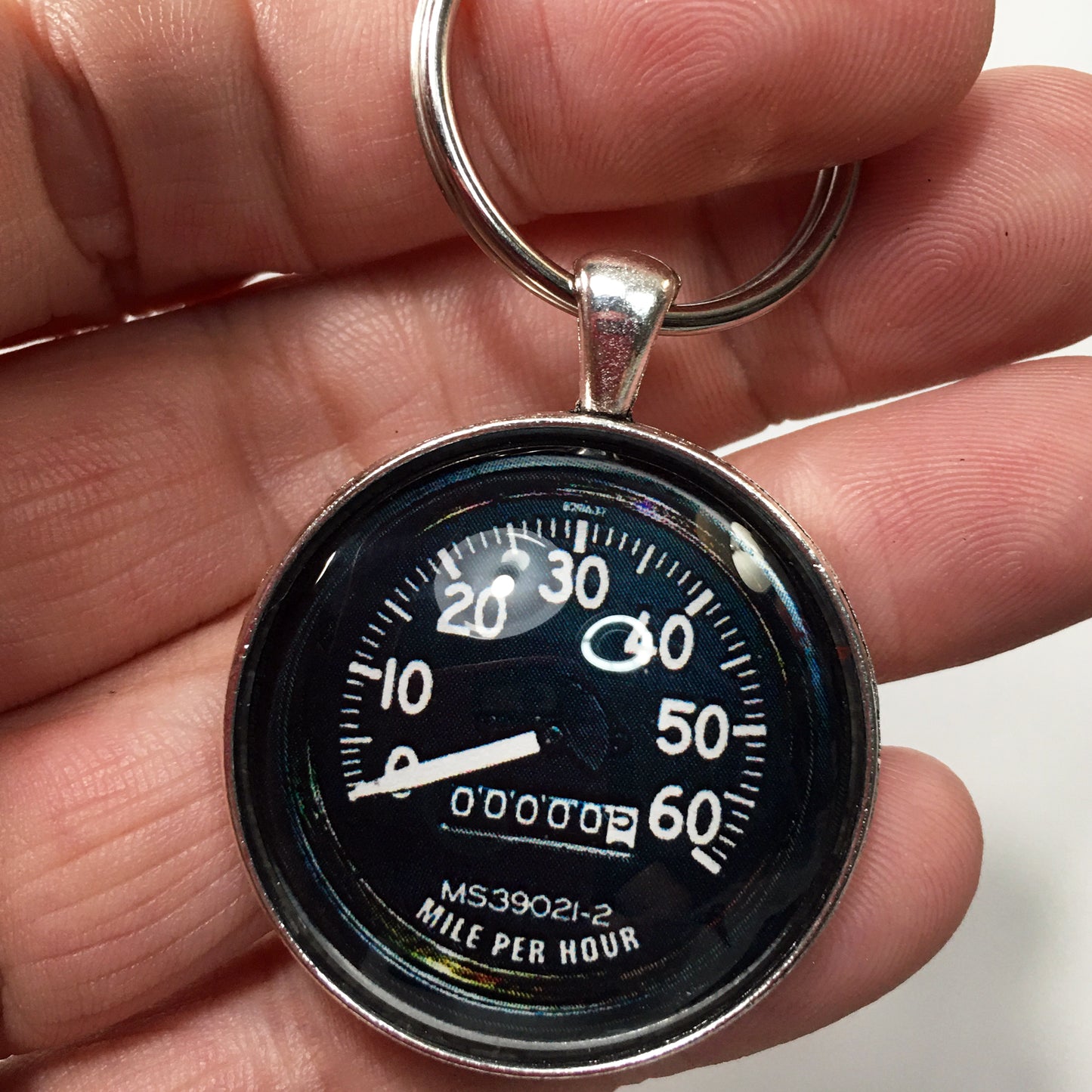 Vintage Willys Jeep 60 MPH Speedometer 1953-1963 1.2" Keychain