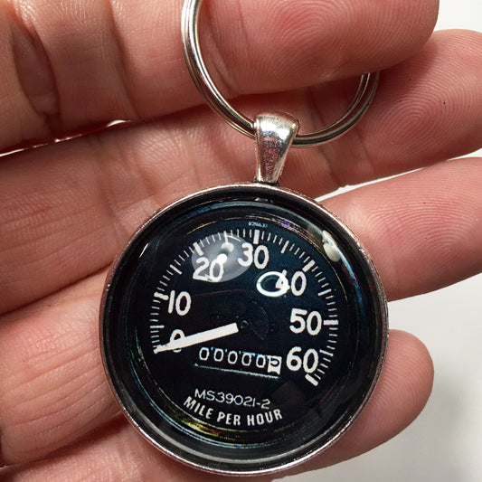 Vintage Willys Jeep 60 MPH Speedometer 1953-1963  1.2" Keychain