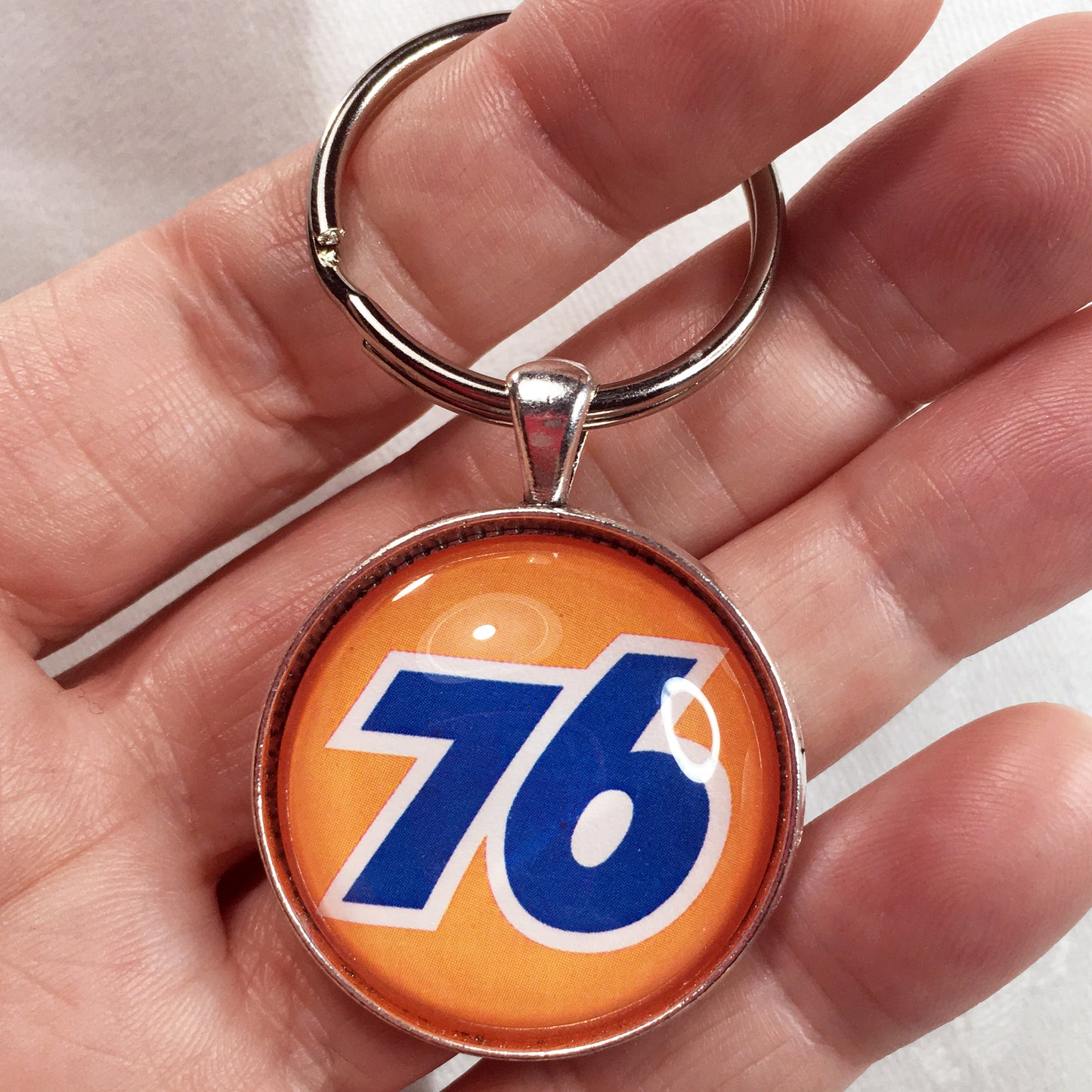 Vintage 76 Gasoline Sign 1.2" Keychain