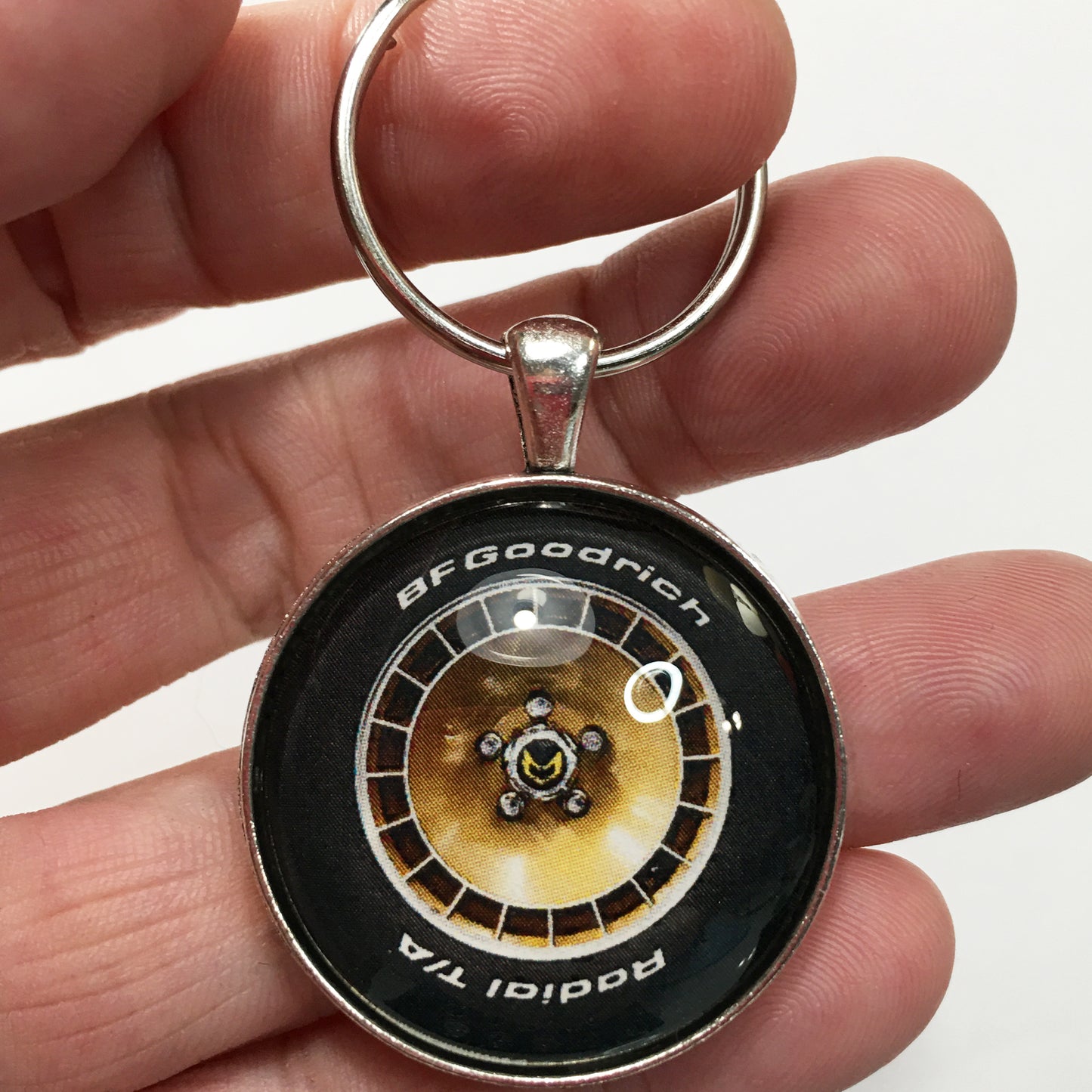 Vintage 2nd Gen Firebird Gold Turbo Trans Am Wheel 1.2" Diameter Keychain