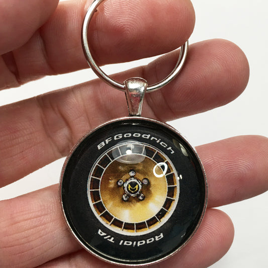 Vintage 2nd Gen Firebird Gold Turbo Trans Am Wheel 1.2" Diameter Keychain
