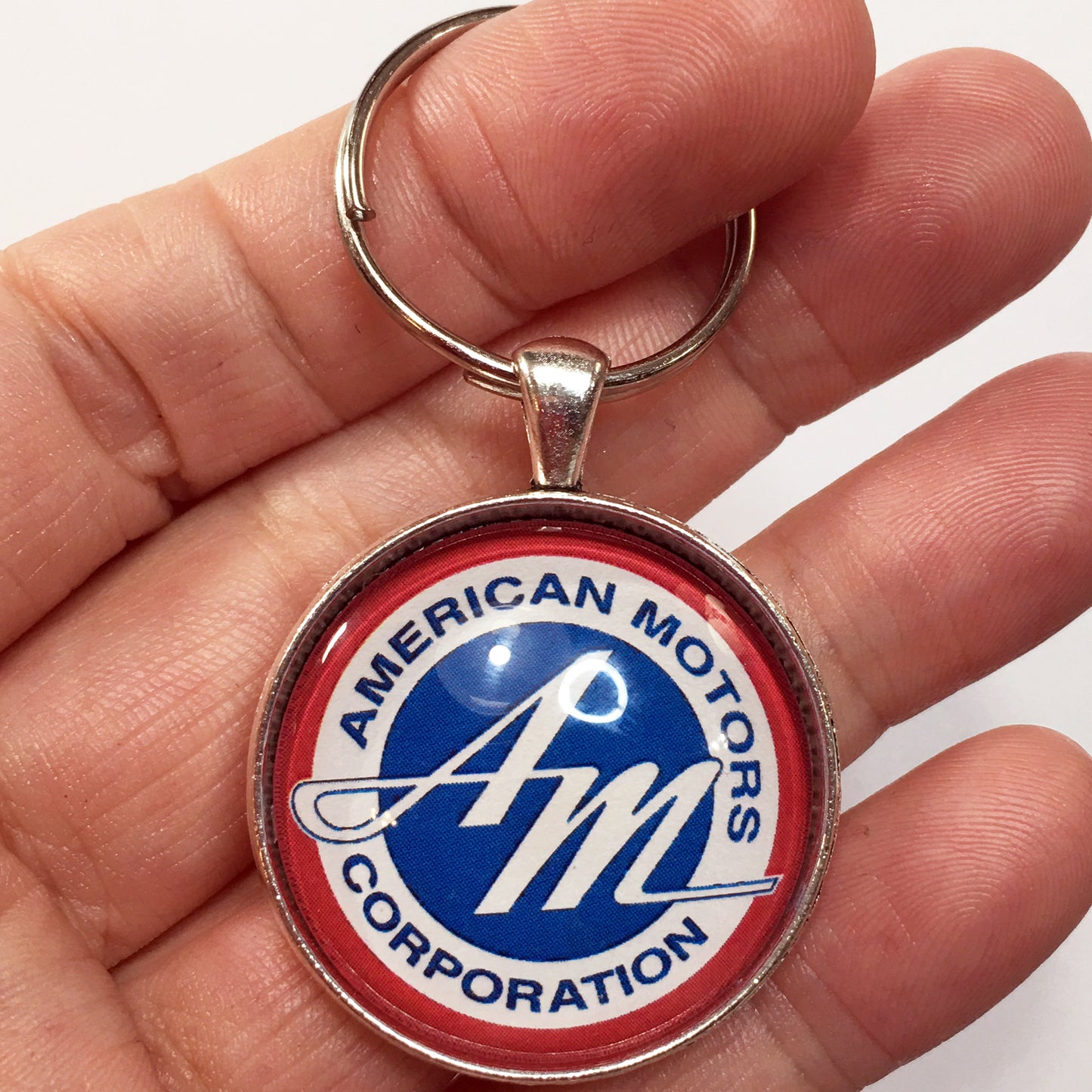 American Motors Corporation Logo Emblem Badge 1.2" Keychain