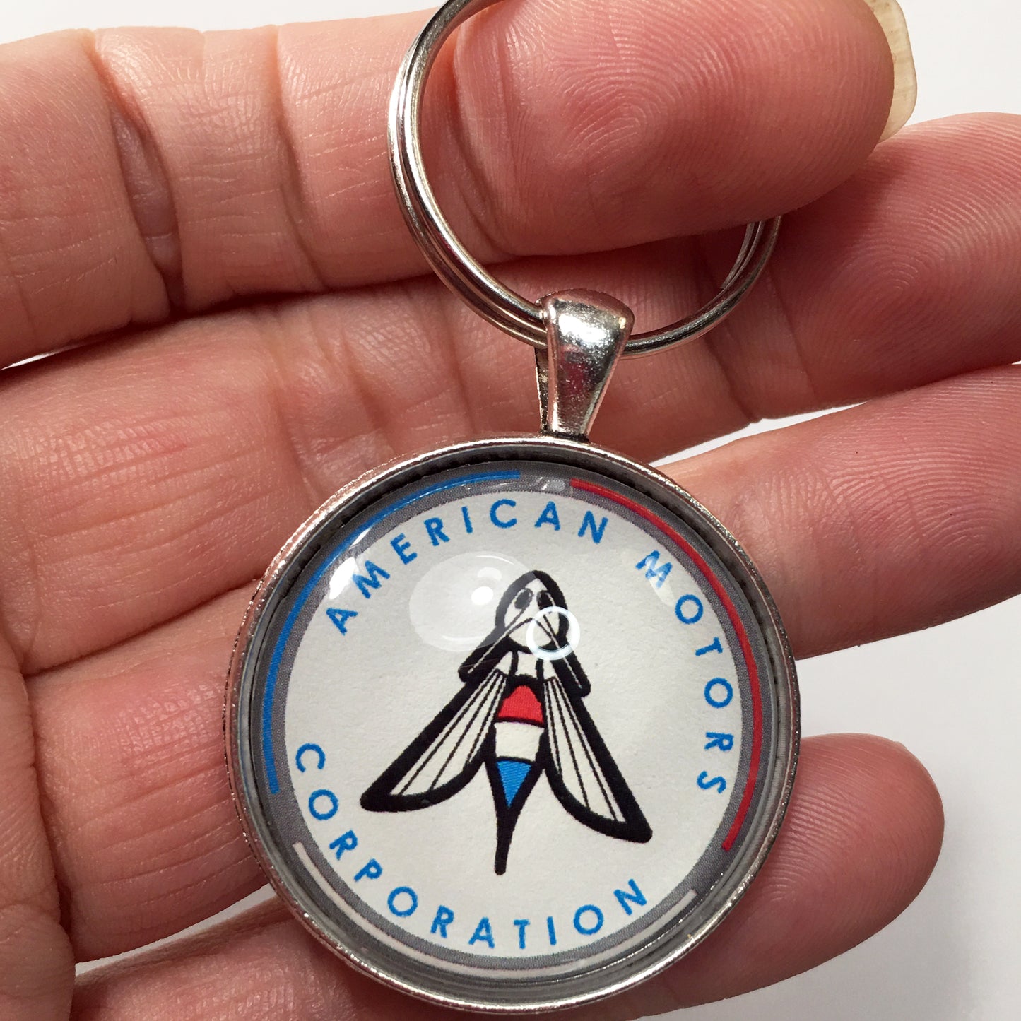 American Motors Corporation Hornet Emblem Badge 1.2" Keychain