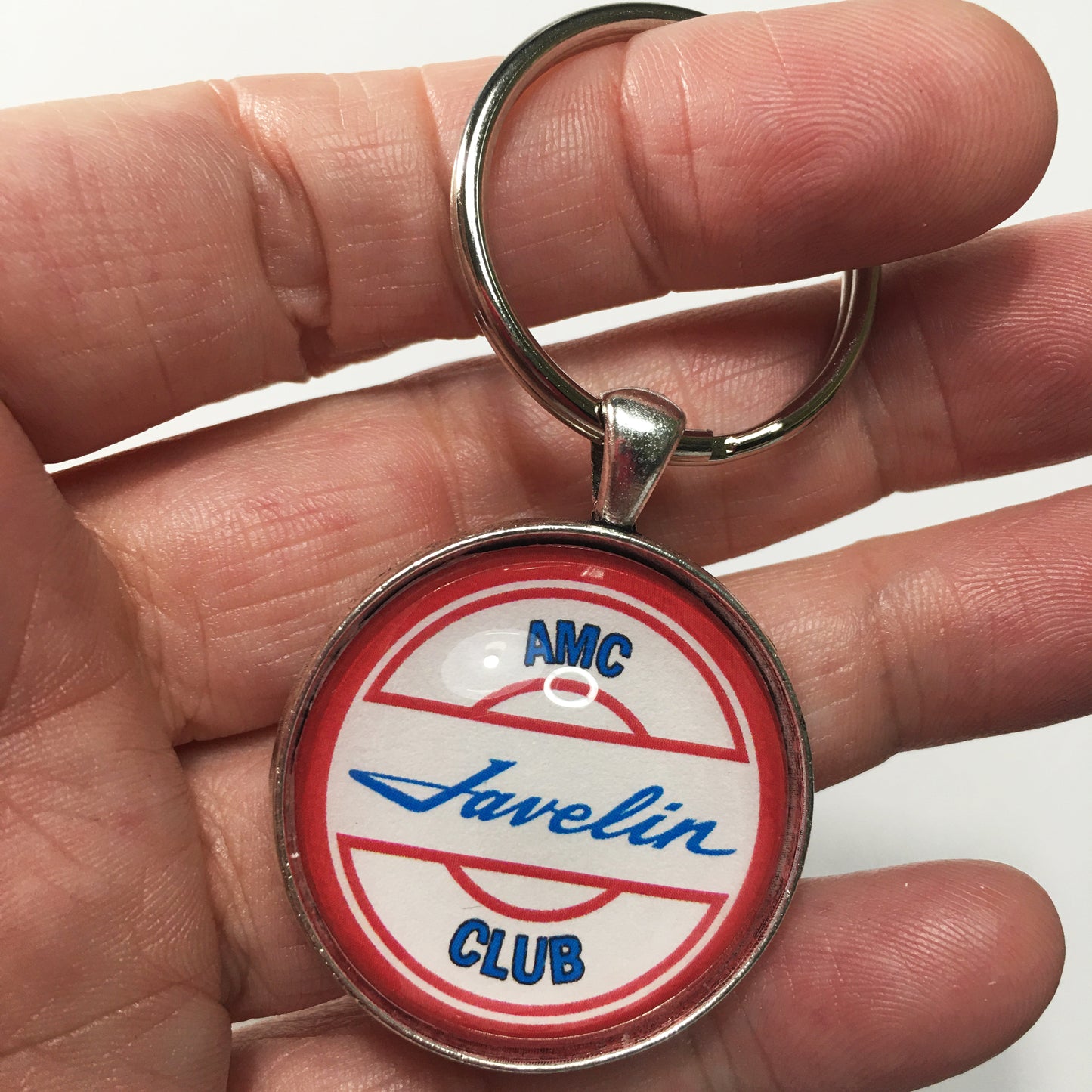American Motors Corporation Javelin Club Emblem Badge 1.2" Keychain
