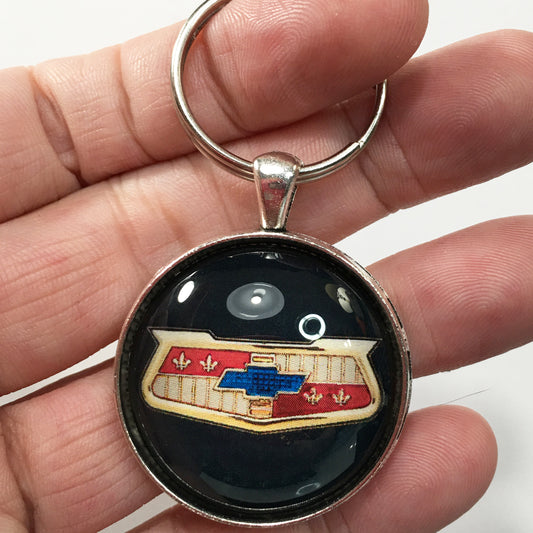 Vintage Chevrolet 1950's Bel Air Emblem 1.2" Keychain