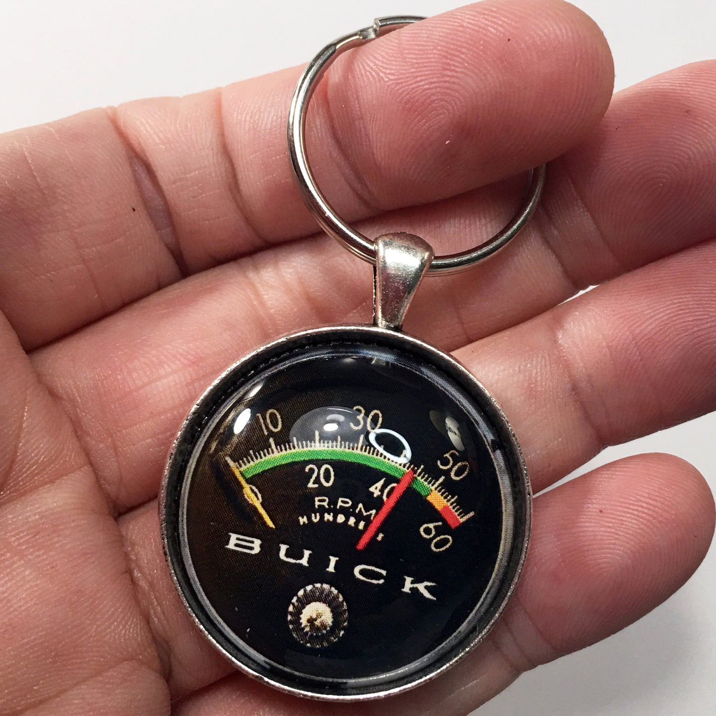 Vintage Buick RPM Gauge Tachometer 1.2" Keychain
