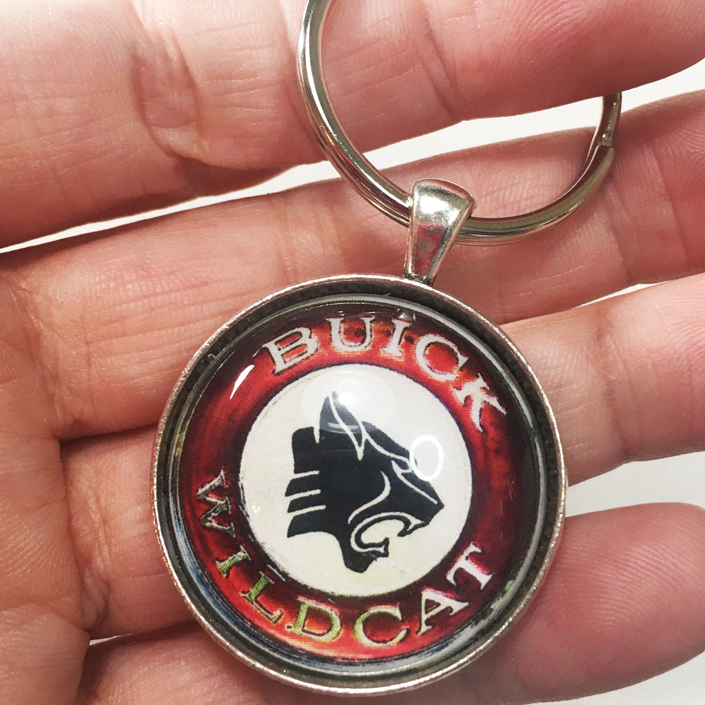 Vintage Buick Wildcat Emblem Badge 1.2" Keychain