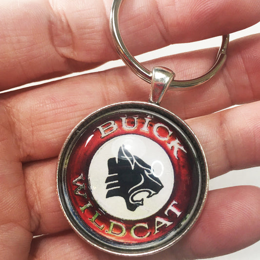 Vintage Buick Wildcat Emblem Badge 1.2" Keychain