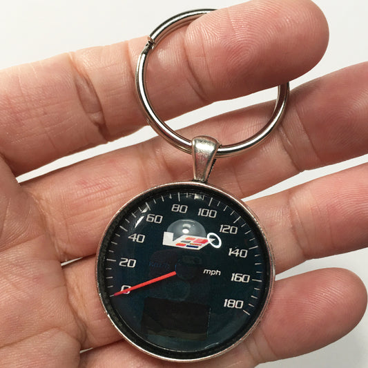Vintage Cadillac CTS-V 2000 MPH Speedometer 1.2" Keychain