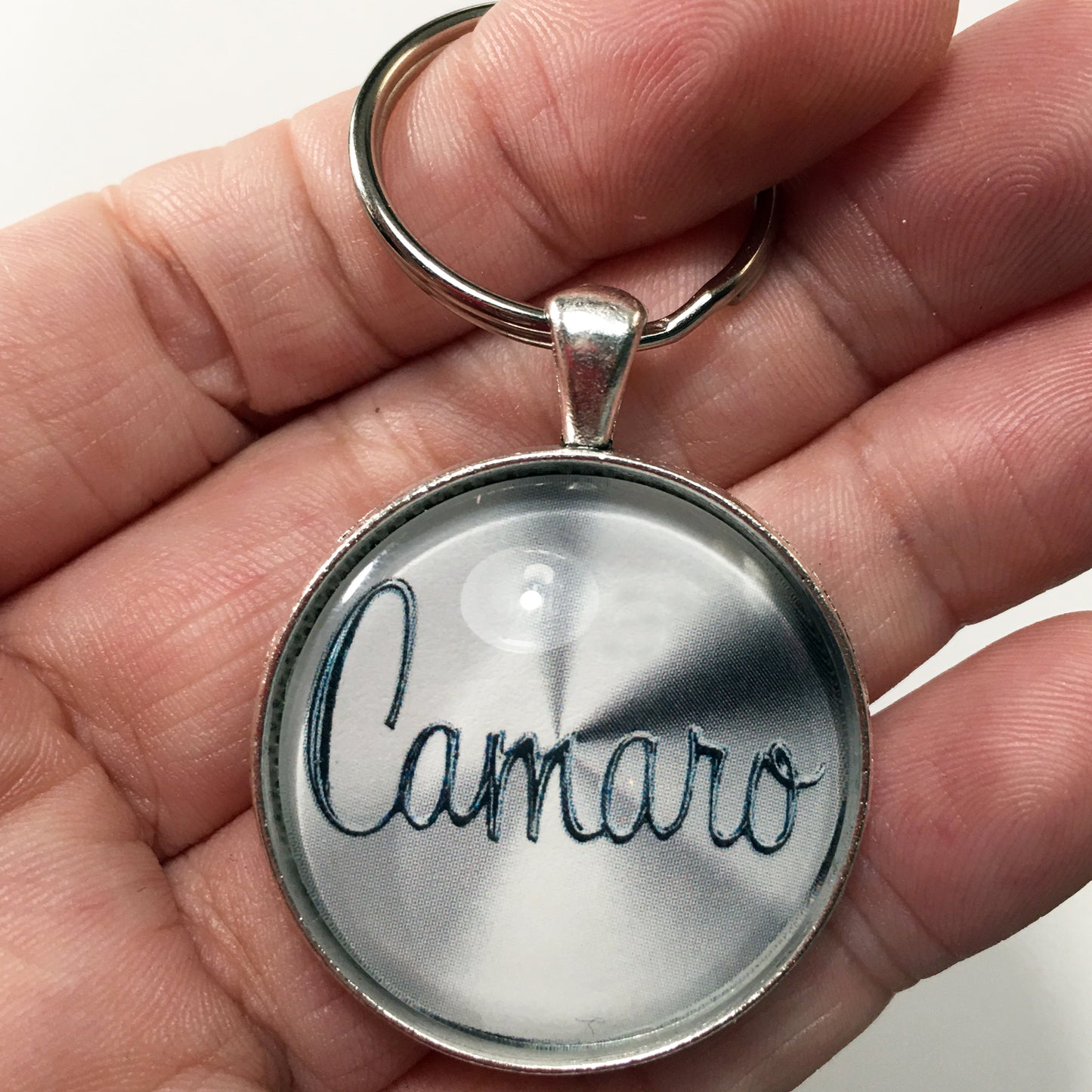 Vintage Chevrolet Camaro 1970-1973 Chrome Emblem Badge 1.2" Keychain
