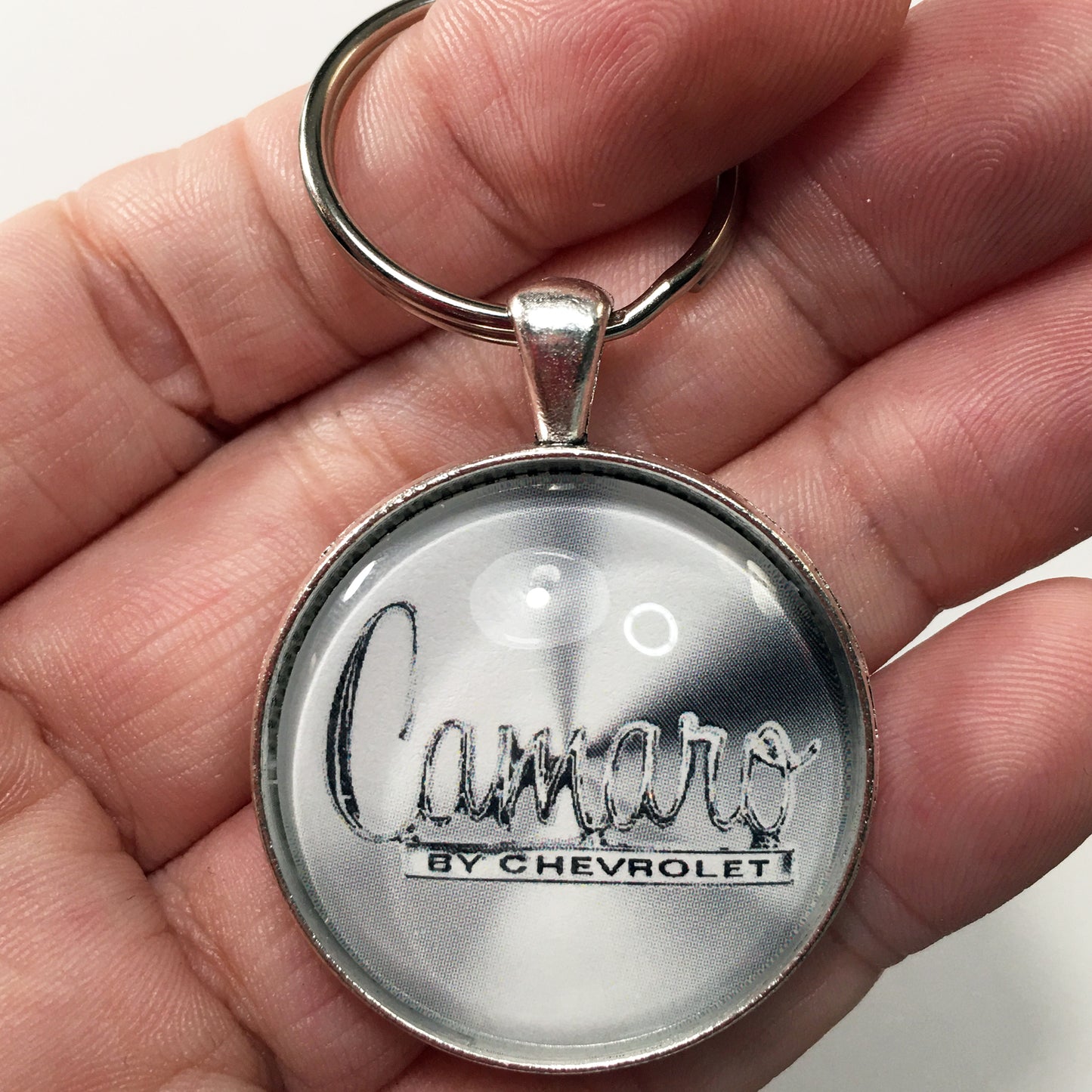 Vintage Camaro by Chevrolet 1970-1973 Chrome Emblem Badge 1.2" Keychain