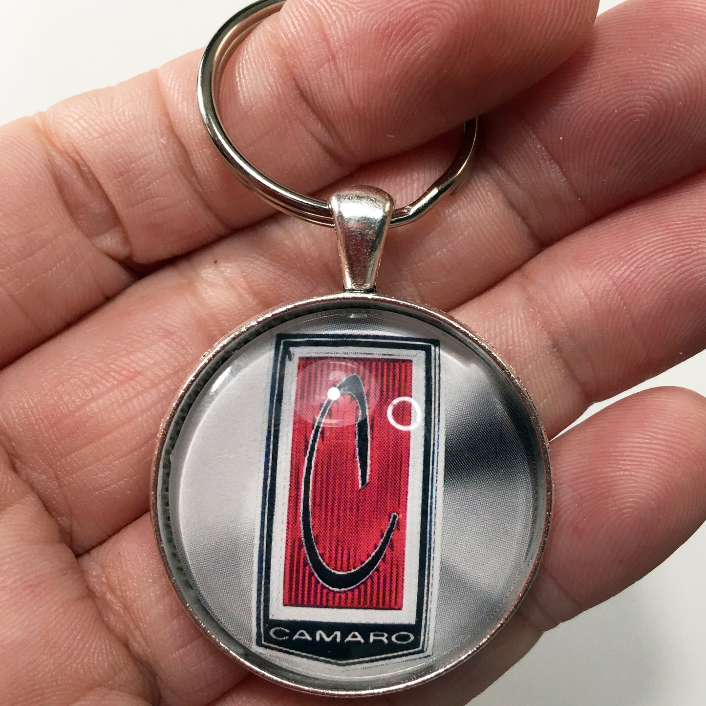 Vintage Chevrolet Camaro 1970-1973 Chrome Emblem Badge 1.2" Keychain