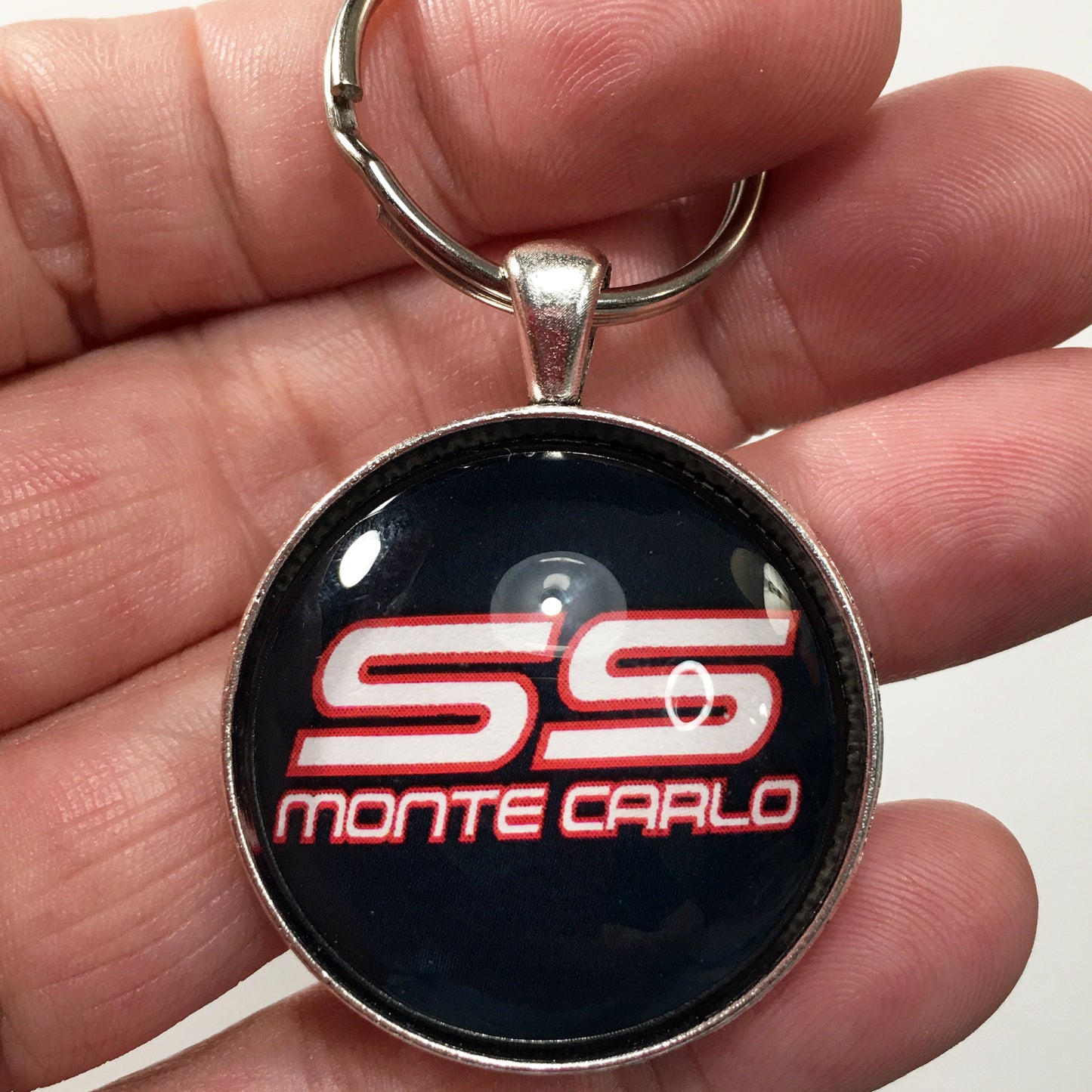 Vintage Chevrolet SS Monte Carlo Emblem Badge Logo 1.2" Keychain