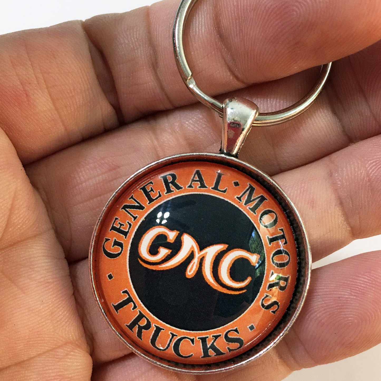 Vintage GMC General Motors Trucks Sign 1.2" Keychain