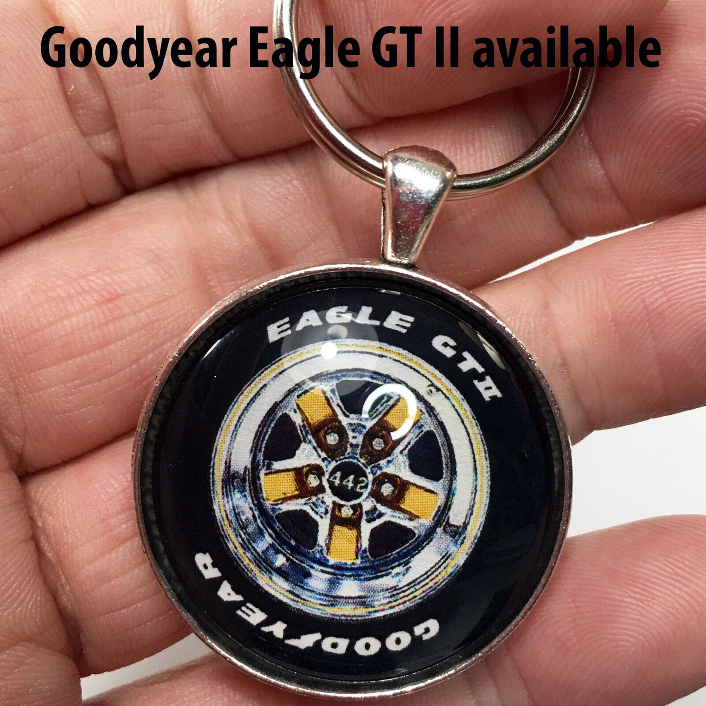Vintage Oldsmobile 442 Cutlass Supreme Rallye Wheel 1.2" Diameter Keychain