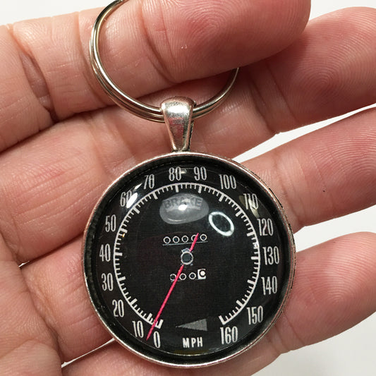 Vintage Chevrolet Corvette C3 160 MPH Speedometer 1.2" Keychain