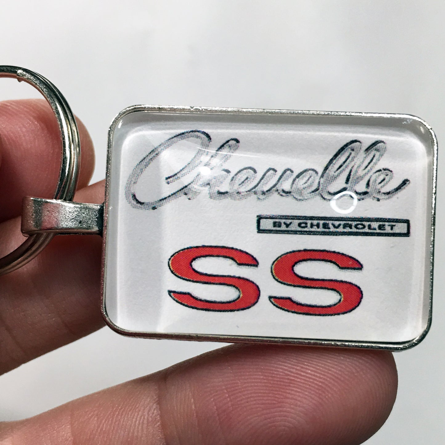 Vintage Chevelle SS By Chevrolet Chrome Badge Emblem 1.2" Diameter Keychain