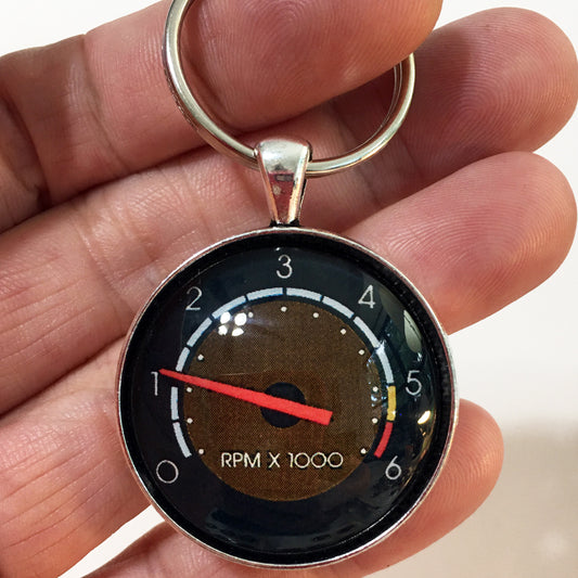 Vintage Chevrolet 1978-1988 El Camino RPM Gauge Tachometer 1.2" Keychain