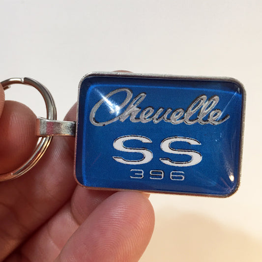 Vintage Chevelle SS 396 Chrome Badge Emblem 1.2" Diameter Keychain