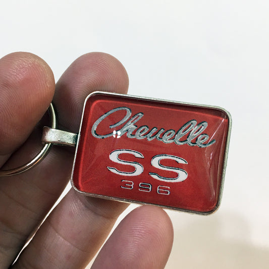 Vintage Chevelle SS 396 Chrome Badge Emblem 1.2" Diameter Keychain