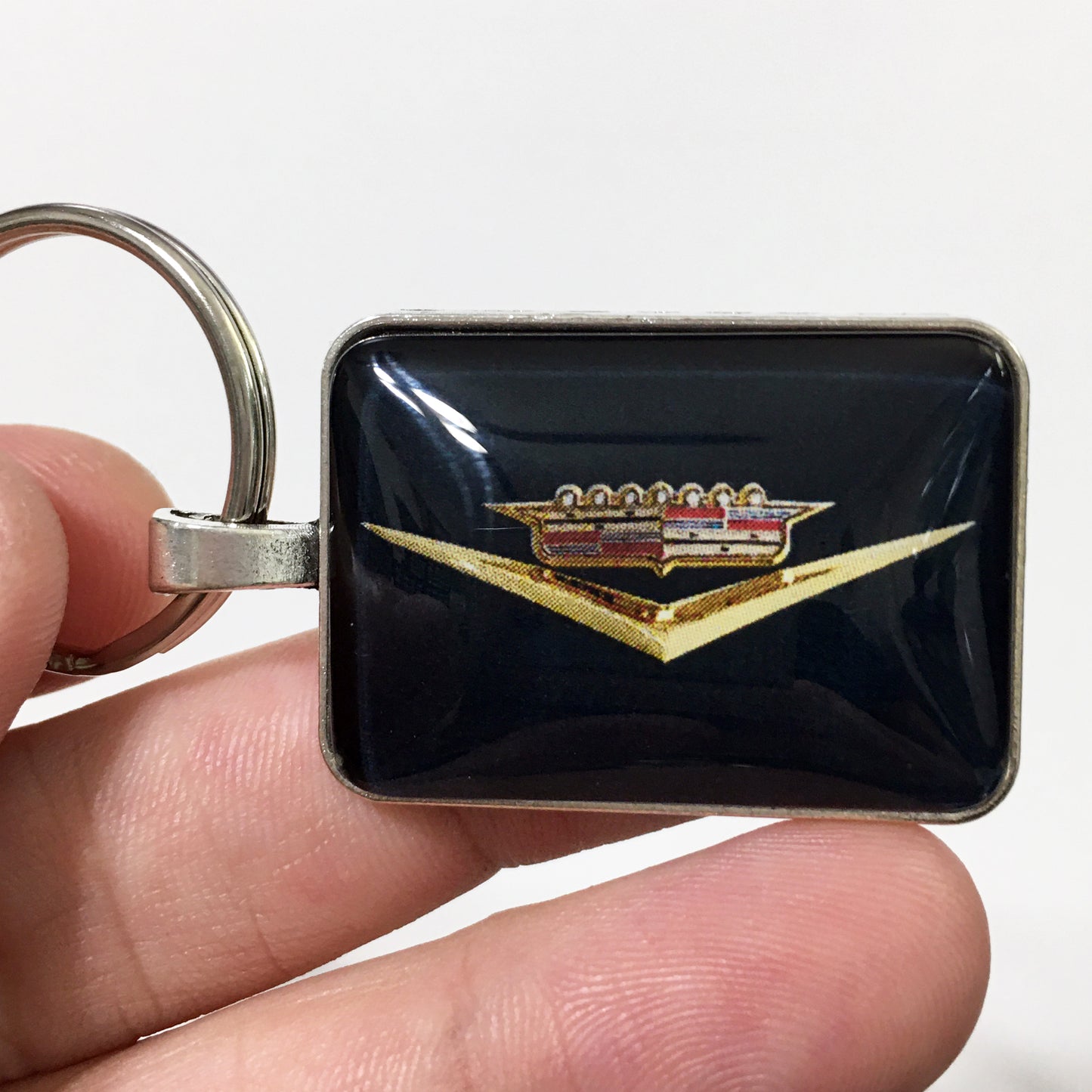 Vintage 1950's Cadillac Trunk Emblem Badge 1.2" Keychain