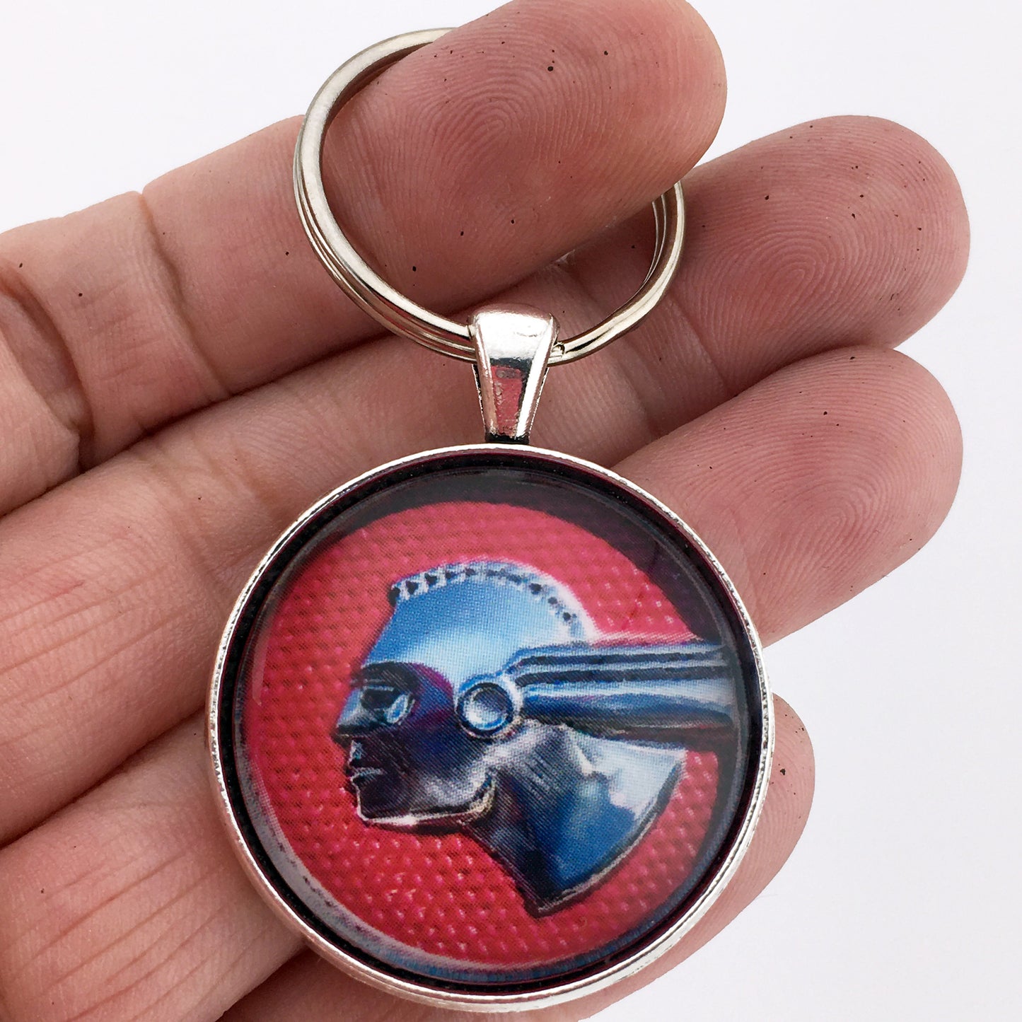 Vintage Pontiac Indian Left Facing Emblem 1.2" Diameter Keychain