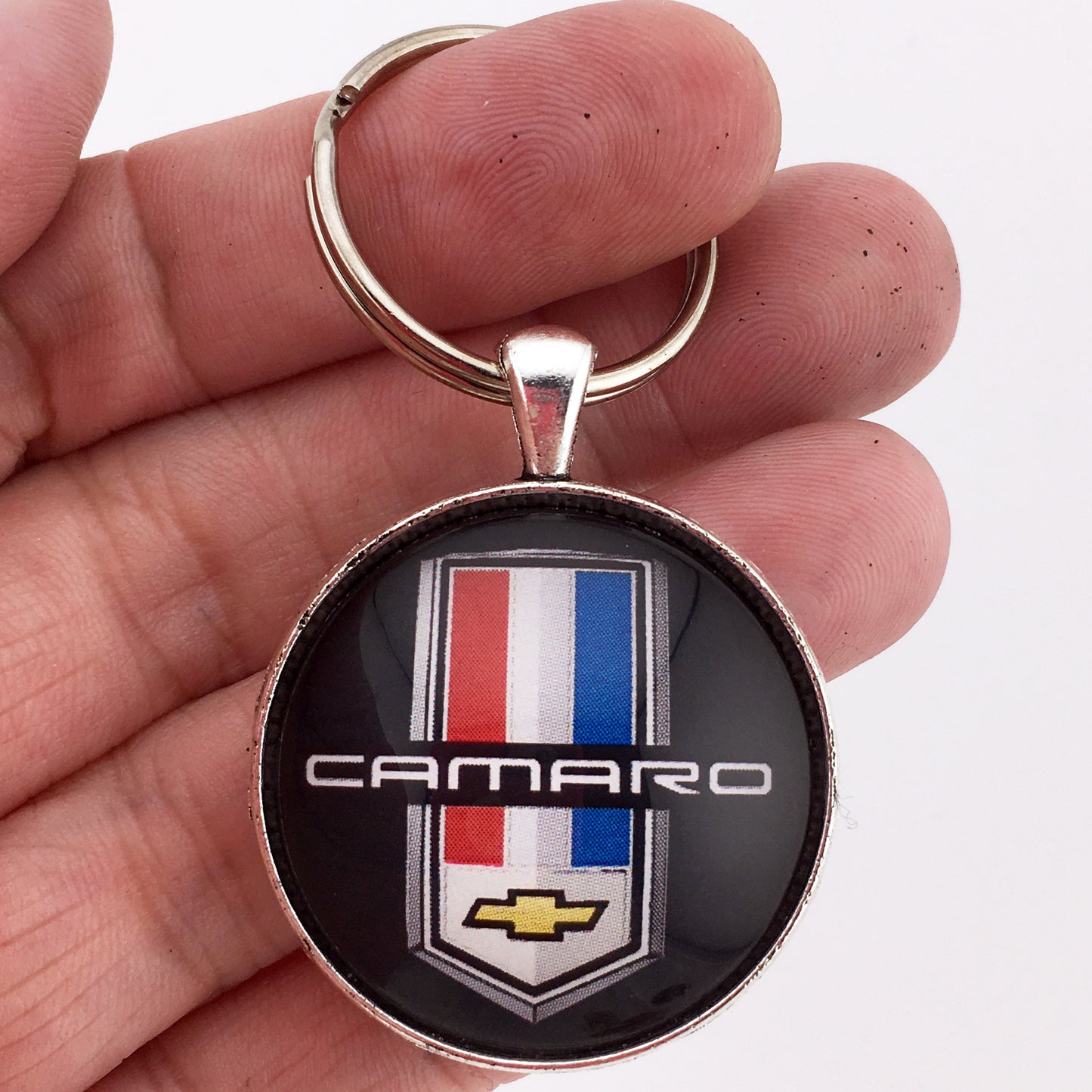 Vintage 80's Chevrolet Camaro Gold Bowtie Emblem 1.2" Keychain
