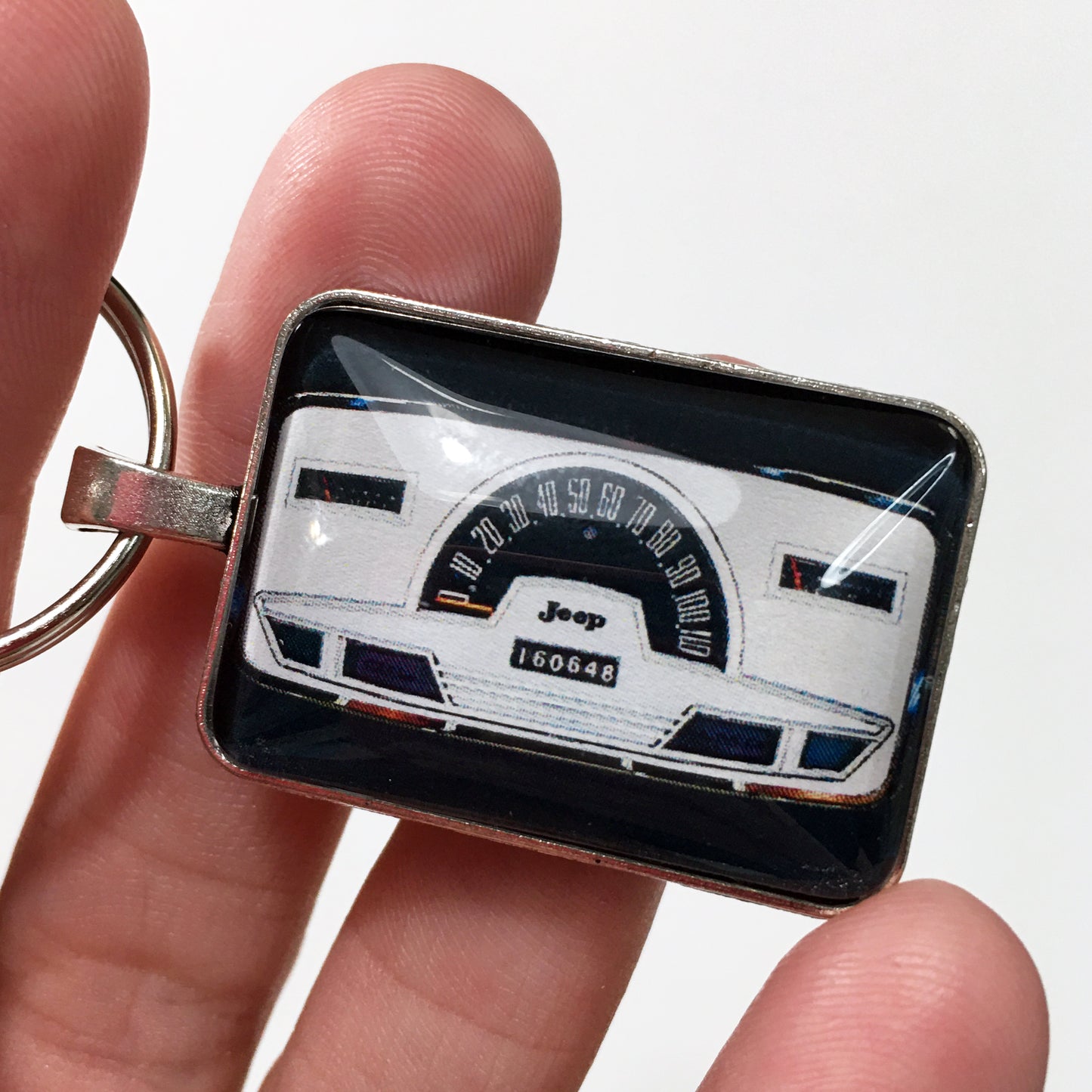 Vintage Jeep Commando 110 MPH Speedometer 1966-1972 1 x 1.25" Keychain