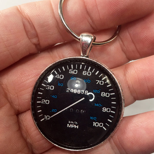 Vintage Jeep 100 MPH Speedometer 1992-1995 1.2" Keychain