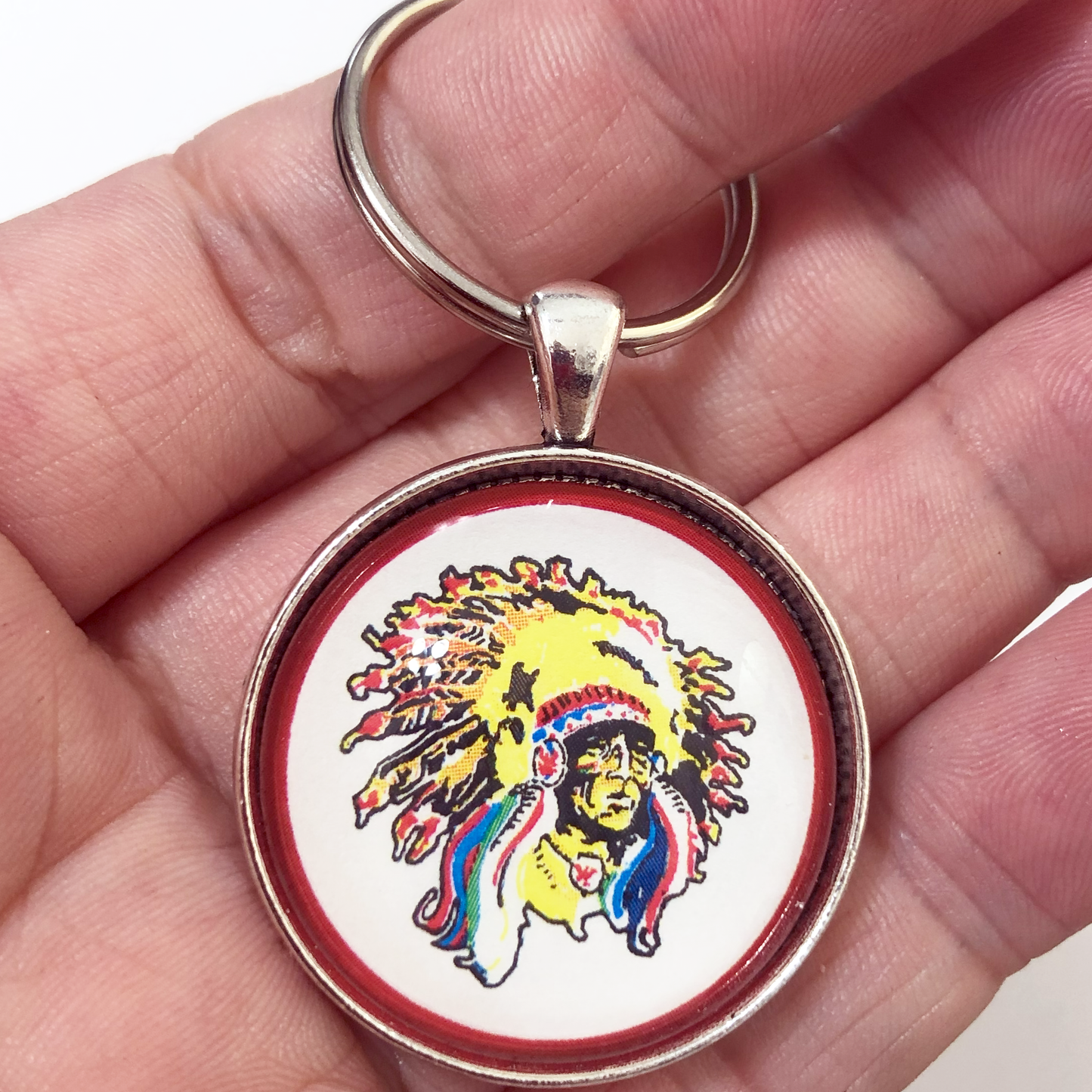 Vintage Kickapoo Gasoline Sign 1.2" Keychain