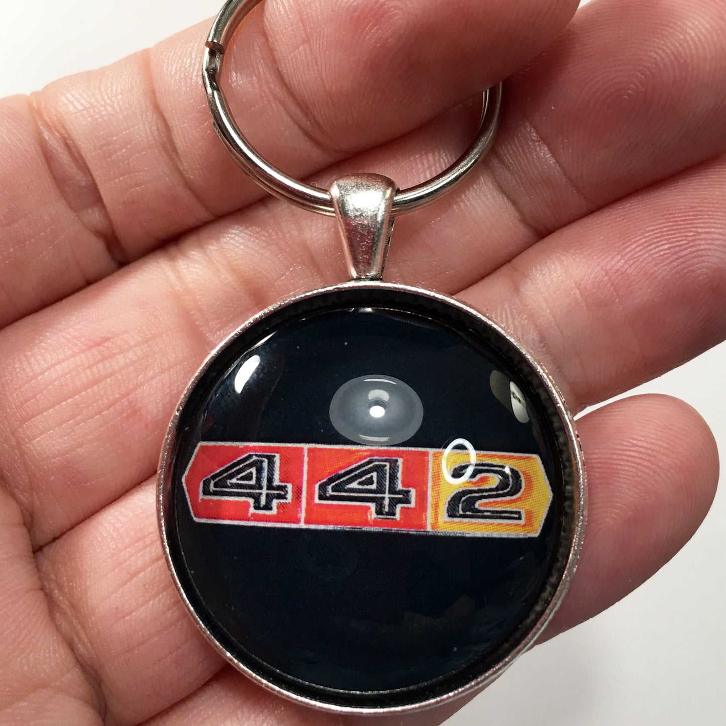 Vintage Oldsmobile 442 Cutlass Supreme Emblem 1.2" Diameter Keychain
