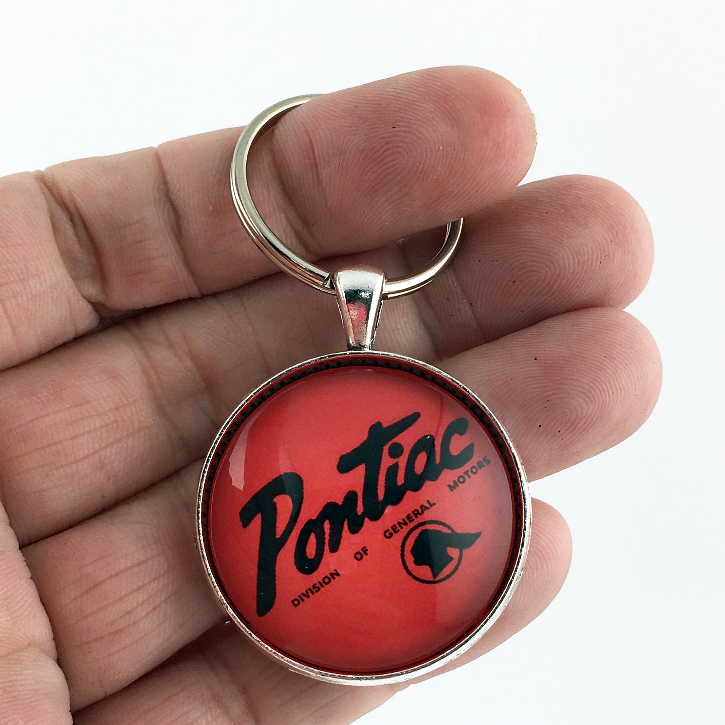 Vintage Pontiac Indian Logo 1.2" Diameter Keychain