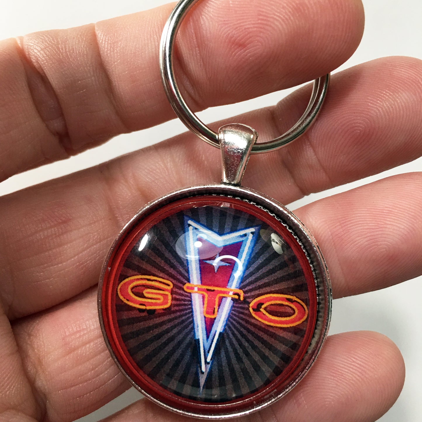 Vintage Pontiac GTO Emblem 1.2" Diameter Keychain
