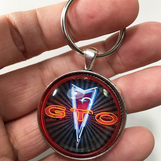 Vintage Pontiac GTO Emblem 1.2" Diameter Keychain