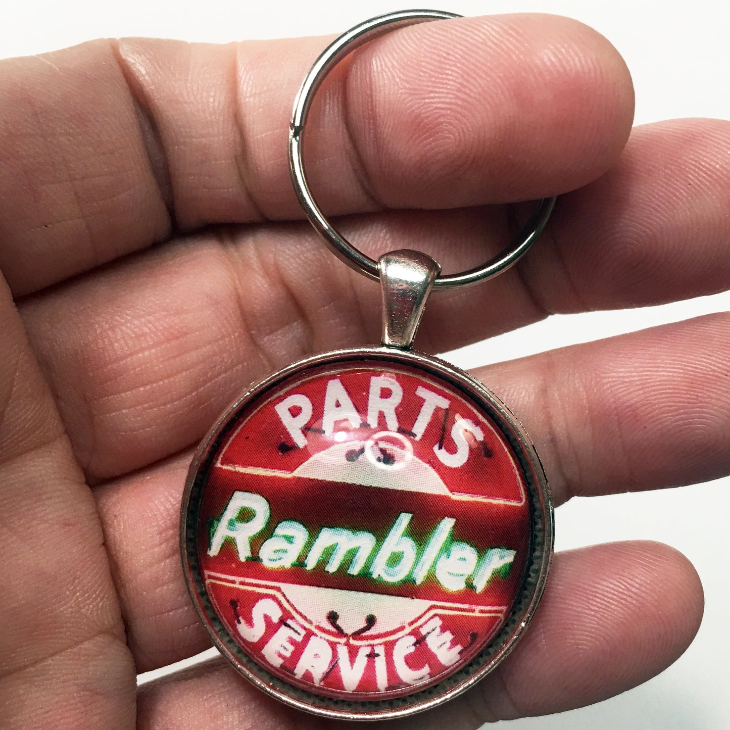 American Motors Corporation Rambler Neon Sign 1.2" Keychain