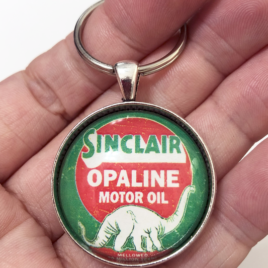 Vintage Sinclair Opaline Motor Oil  Sign 1.2" Keychain