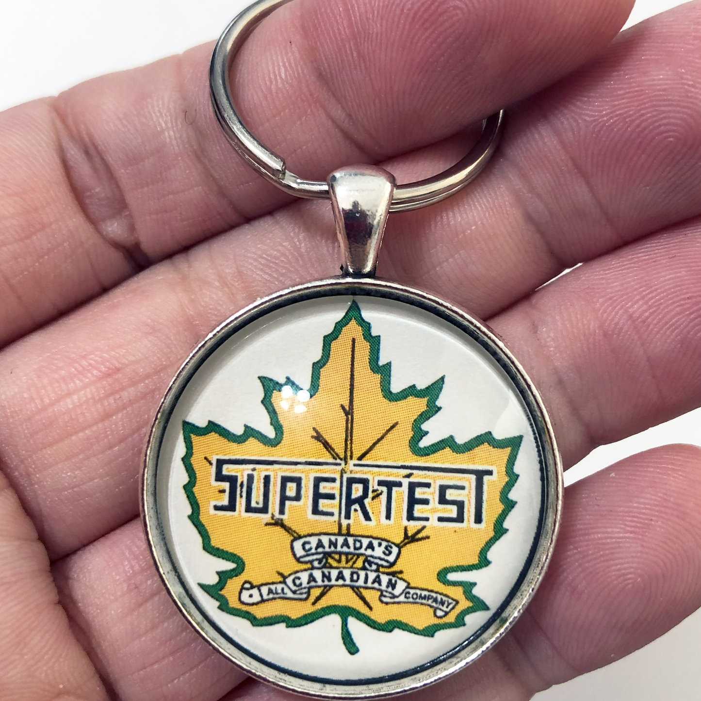 Vintage SuperTest Gasoline Sign 1.2" Keychain