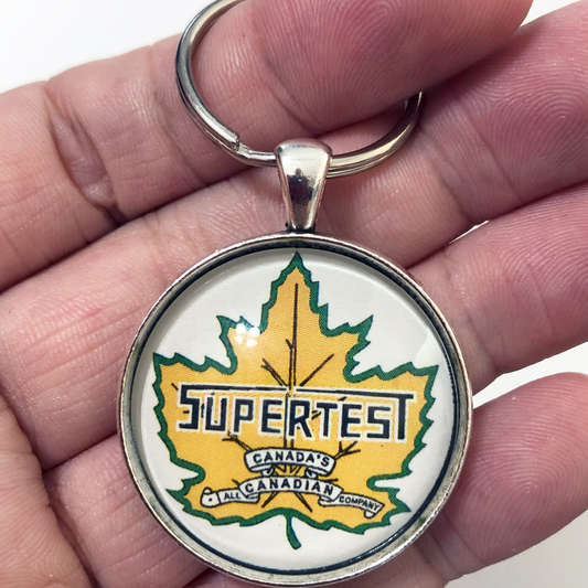 Vintage SuperTest Gasoline Sign 1.2" Keychain