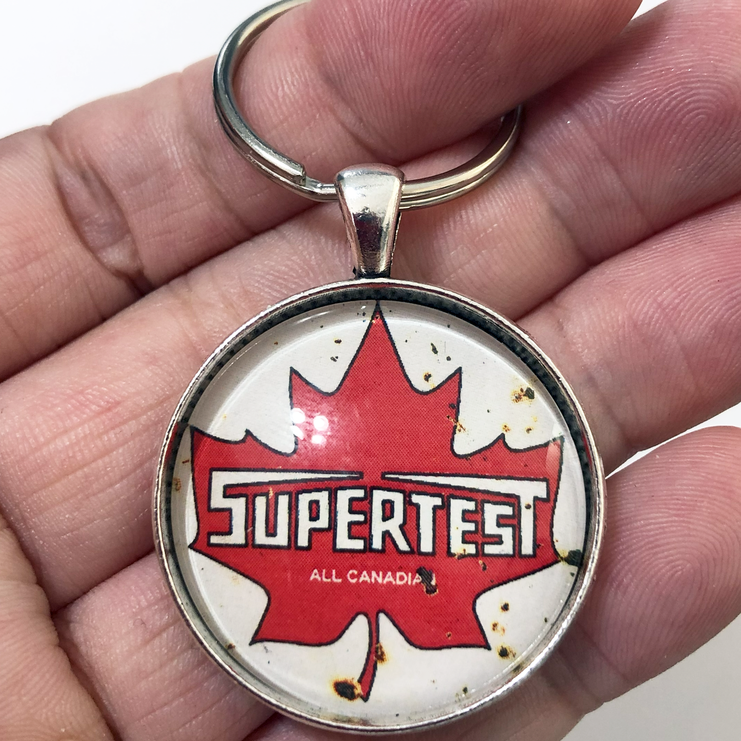 Vintage SuperTest Gasoline Sign 1.2" Keychain