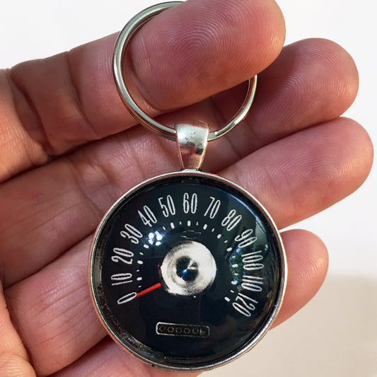Vintage Chevrolet Bel Air 120 MPH Speedometer 1.2" Keychain