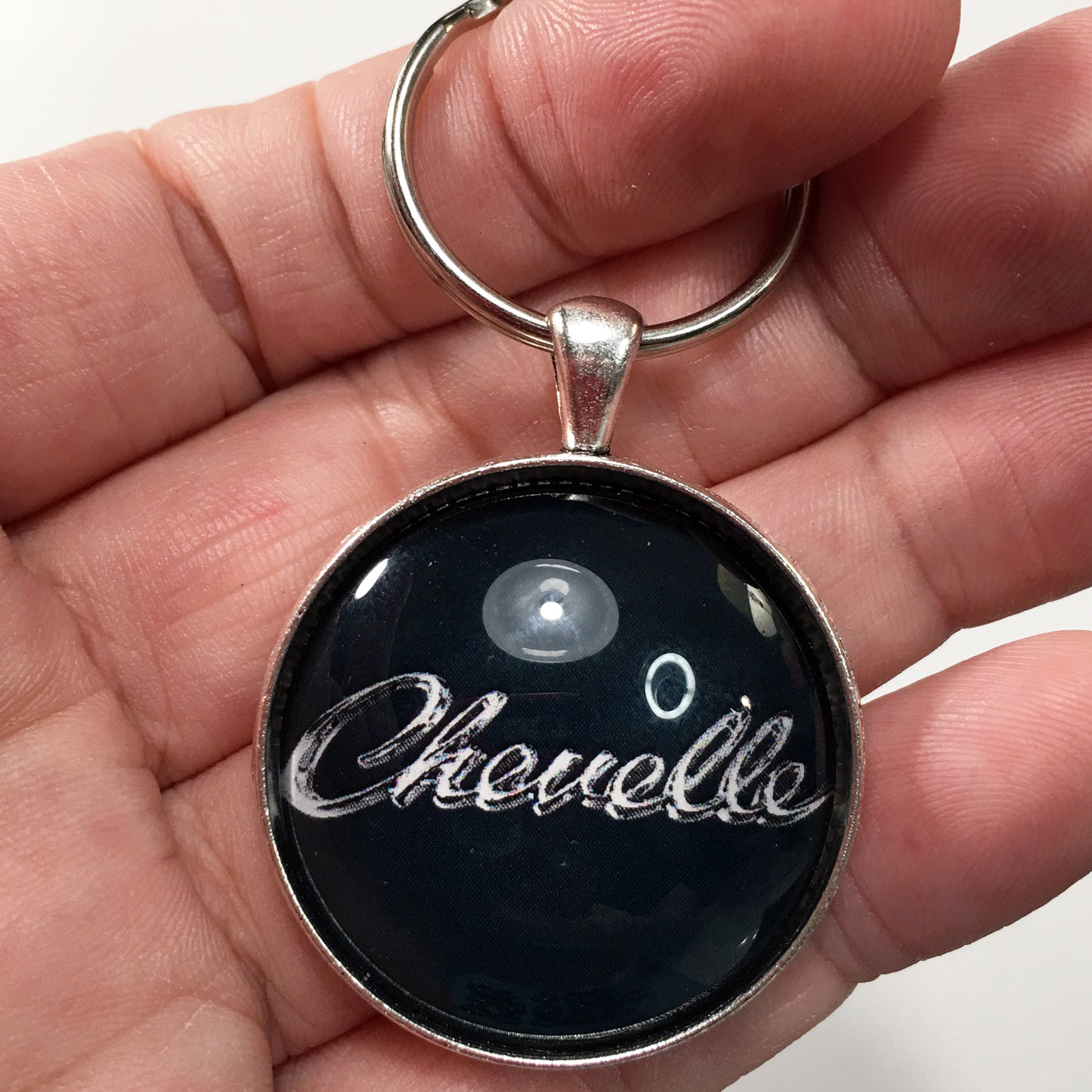 Vintage Chevy Chevelle Chrome Badge Emblem 1.2" Diameter Keychain