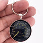 Vintage Mercedes Benz 120 MPH Speedometer 1.2" Diameter Keychain