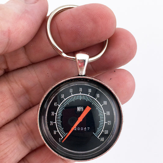 Vintage 1967-1972 Chevrolet Truck 140 MPH Speedometer 1.2" Keychain