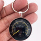 Vintage Mercedes Benz 140 MPH Speedometer 1.2" Diameter Keychain